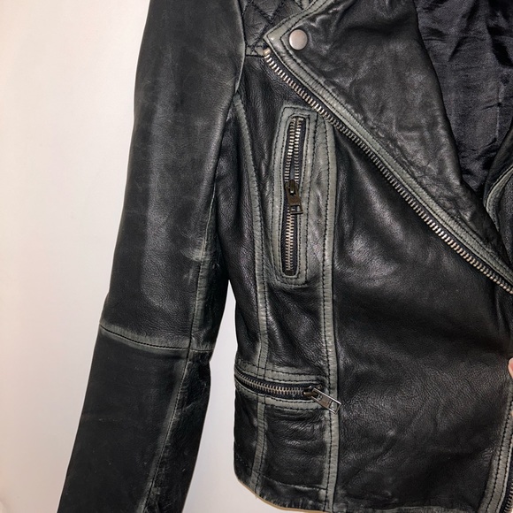 All Saints leather biker jacket - Picture 7 of 7